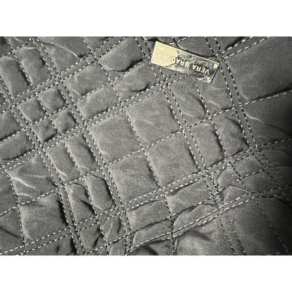 Vera Bradley Black Quilted Bucket Drawstring Bag - Picture 3 of 6